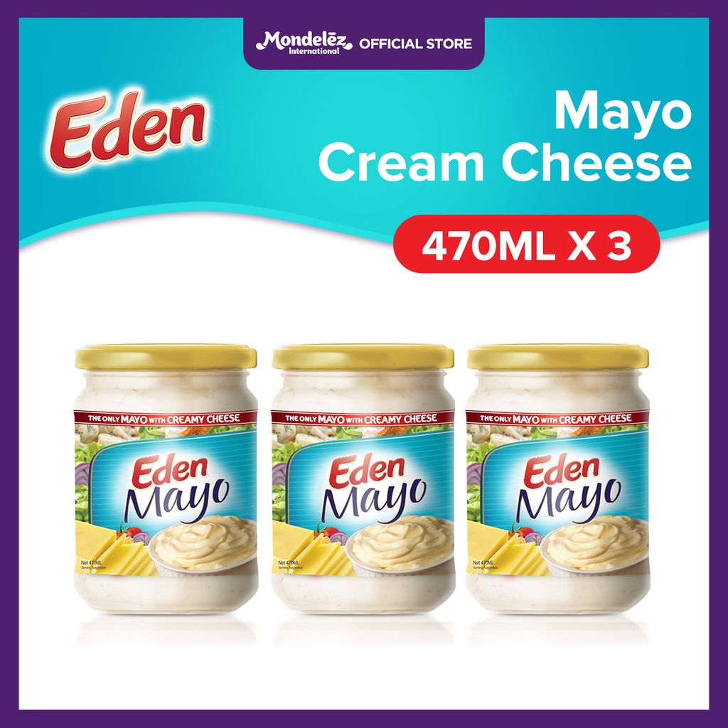 Eden Mayo Jar Real Mayonnaise with Cream Cheese Flavor 470ml Rich