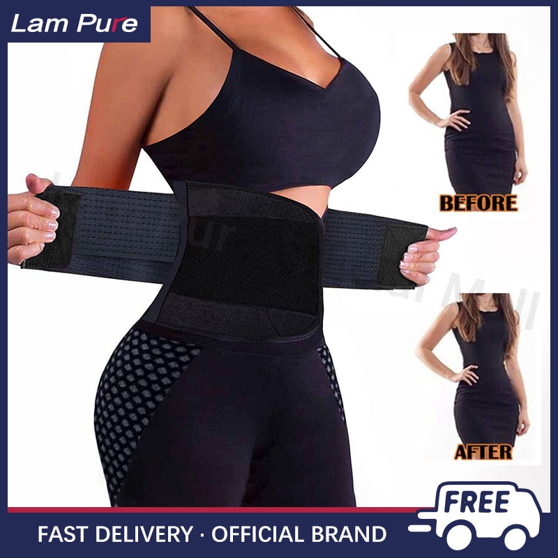 Lam Pure Waist Body Shaper With Dual Hook And Loop Closures Instant Hourglass  Shape Adjustable