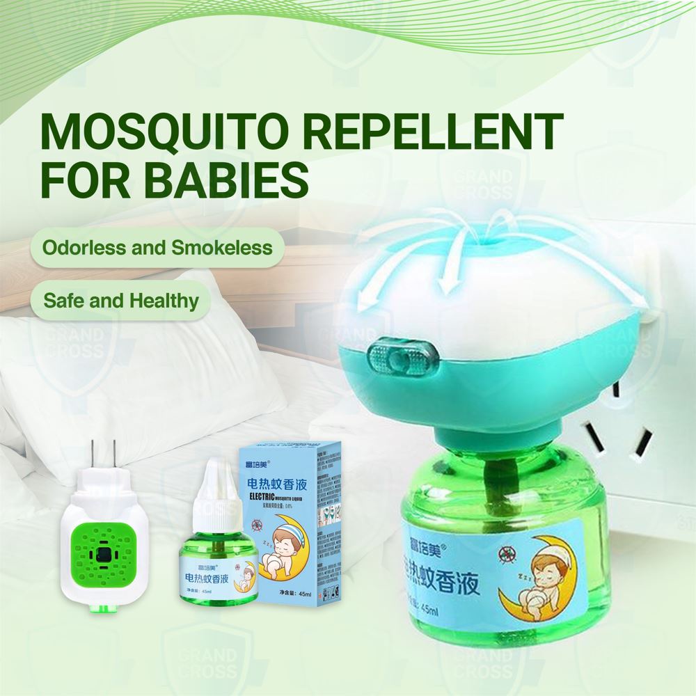 Liquid Mosquito Repellent bottle Odorless Gentle NonToxic plugs For