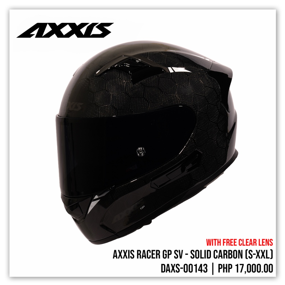 AXXIS RACER GP SOLID CARBON FULL FACE HELMET (SXXL) Shopee Philippines