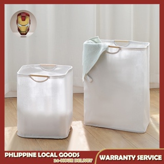 Household Essentials 148 Hanging Cotton Canvas Laundry Hamper Bag | White