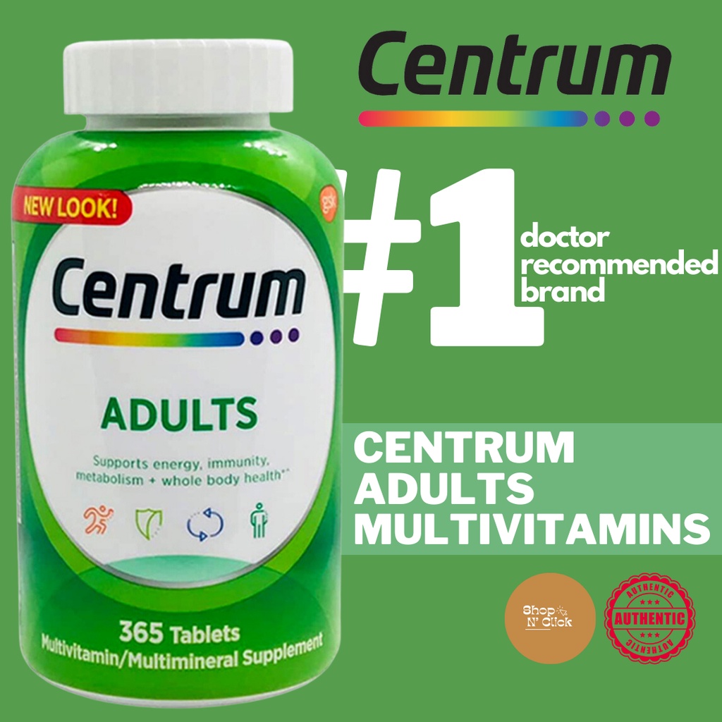 Centrum Adult Multivitamins/Multimineral Supplement Tablet | Shopee ...