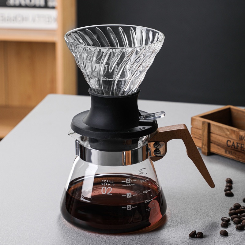 8WEL Coffee Clever Dripper Set Reusable Glass Coffee Drip Filter