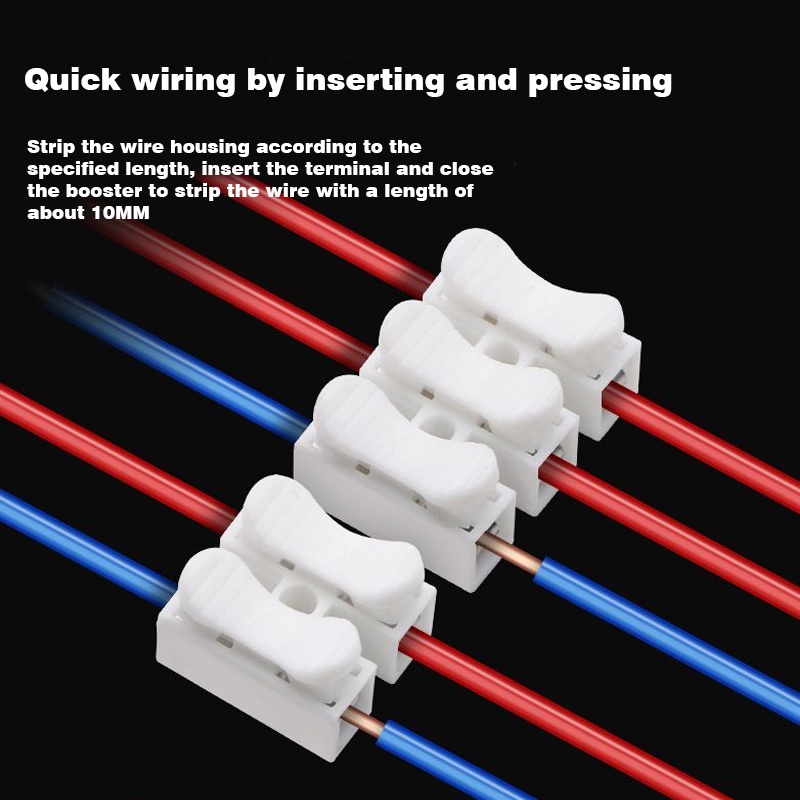 simple wiring terminal spring crimping butt quick connector clamp ...