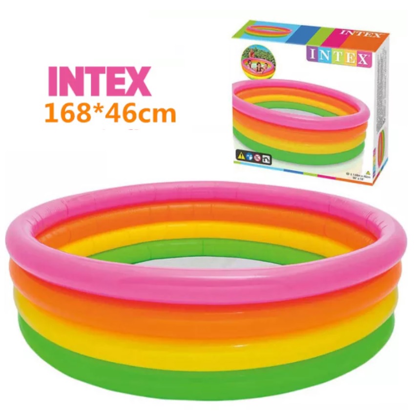 Intex Inflatable Round Swimming Pool (1.68 m x 46cm) | Shopee Philippines