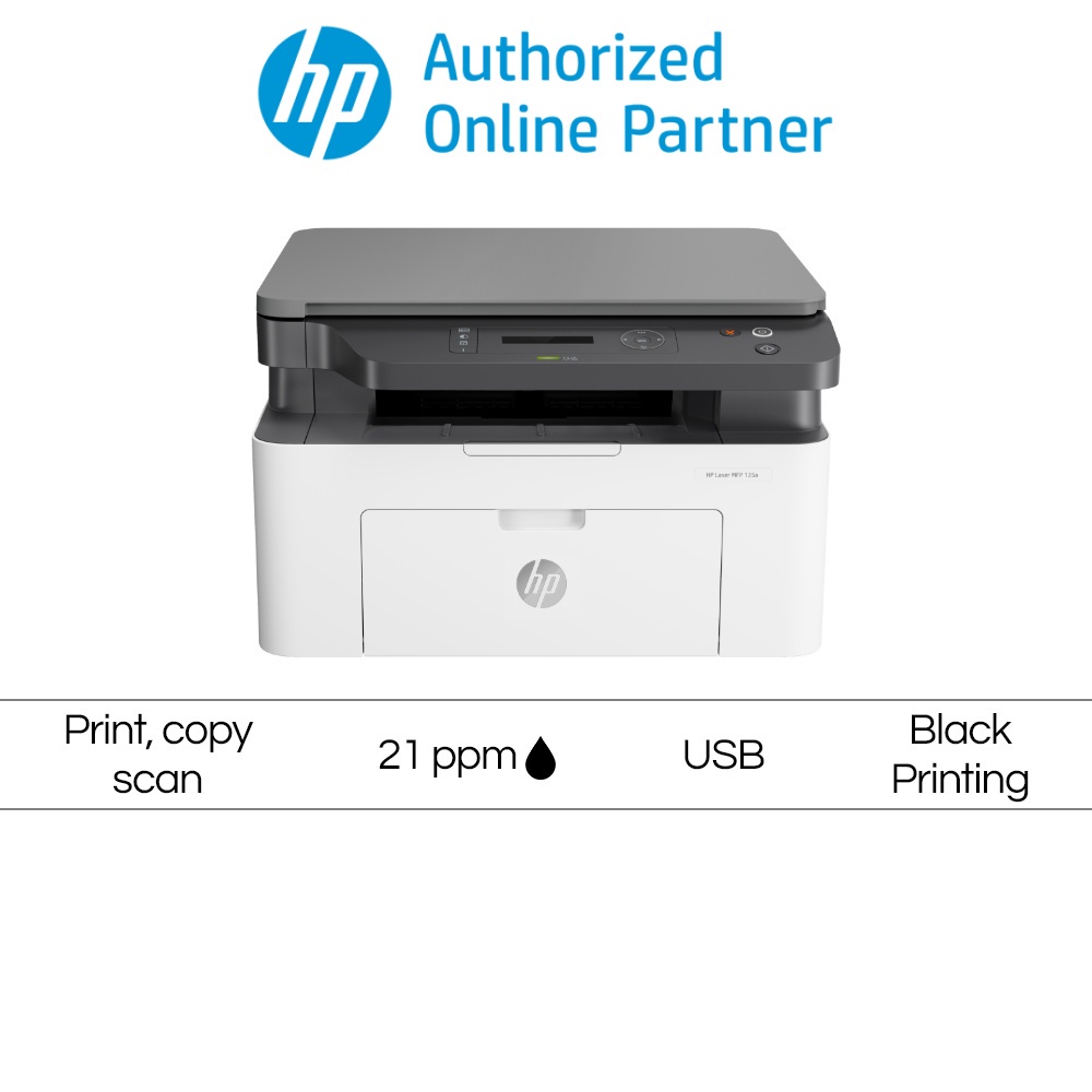 HP Laser MFP 135A All In One Mono Printer (4ZB82A) | Shopee Philippines