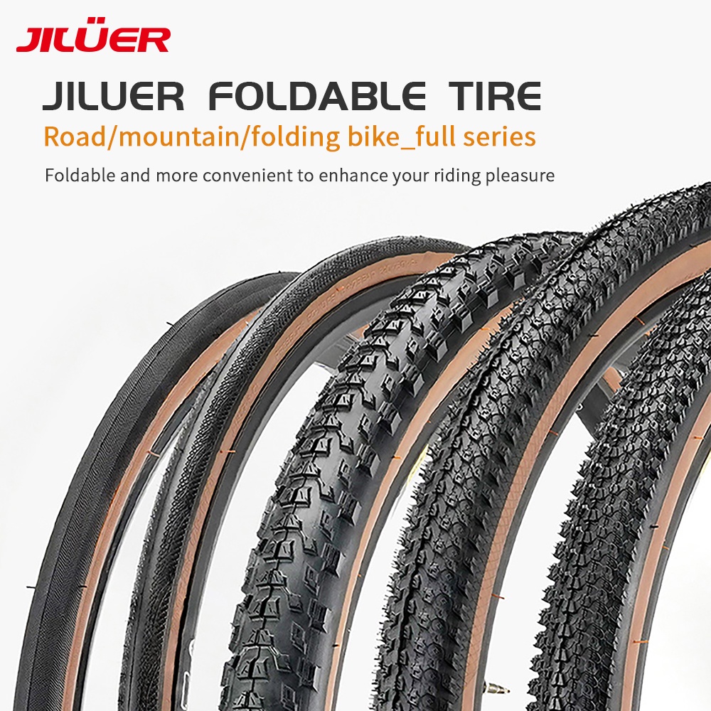 JILUER Bicycle Tire MTB Road Bicycle Foldable Tyres 26x1.95 27.5x2.1 29x2.2 700x25C Anti Puncture Tires Snow Fat Bike Tire Shopee Philippines