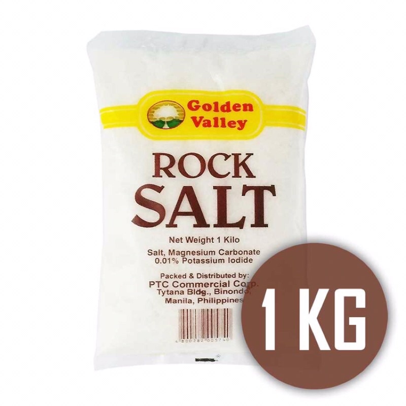 ﺴ﹍Golden Valley Iodized Salt 1kg and Rock Salt 1kg Shopee Philippines