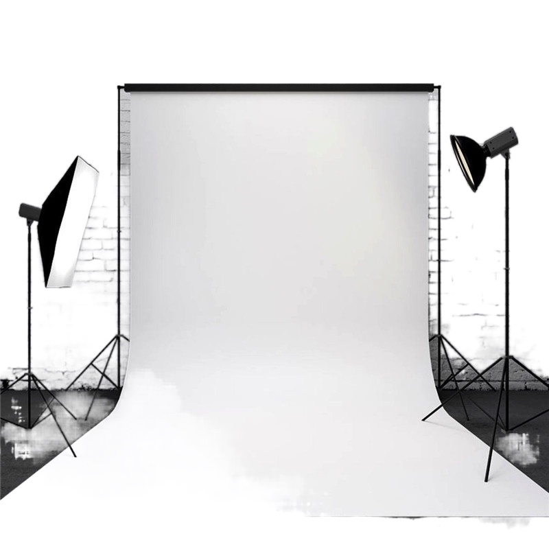 3x5FT Vinyl Pure White Photography Background Studio Backdrop Photo