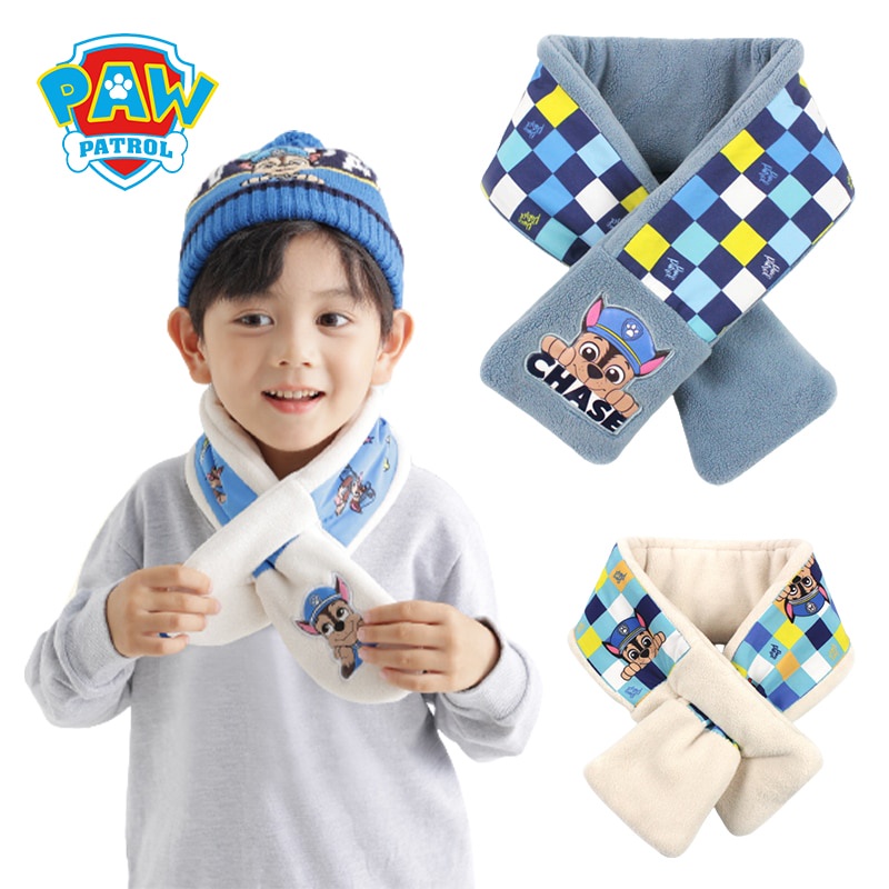 _cSs PAW Patrol Chase Plush Children Scarf Winter Anime Boy Baby Thick ...