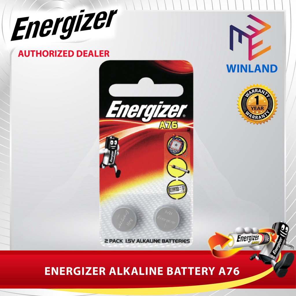 ENERGIZER by Winland Battery Zero Mercury A76/LR44 Batteries 2 Pack A