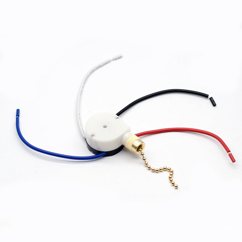 Zing Ear Ceiling Fan Switch ZE208s 3 Speed 4 Wire pull chain OFF L1 L