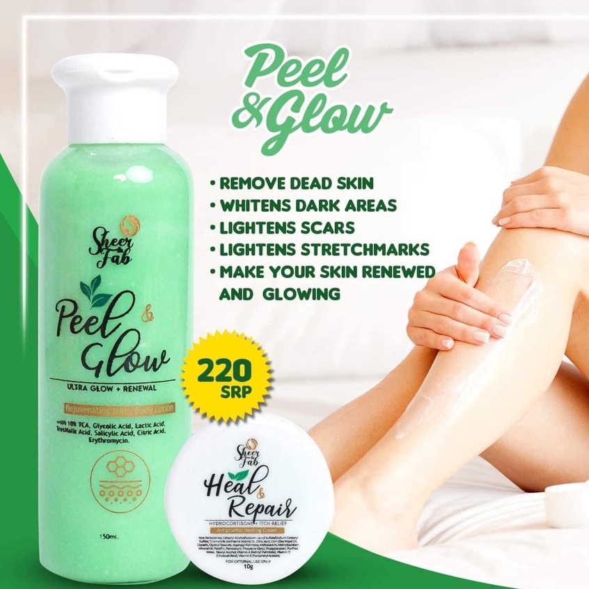 ☁SHEER & FAB PEEL GLOW (ULTRA GLOW+RENEWAL) | Shopee Philippines