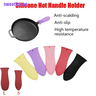 3Pcs Skillet Handle Cover Silicone Pot Holder Cast Iron Hot Potholder Pan  Sleeve