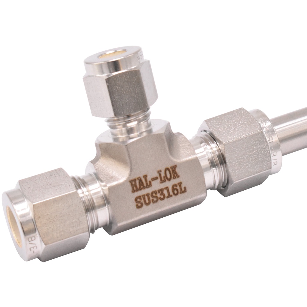 Haoliu SS316L Stainless Steel Pipe Fittings Crimp Double Ferrule Reducer High Pressure Tee