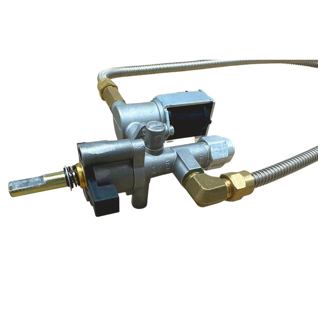 Two burner gas ourlet mechanical control safety gas valve with panel