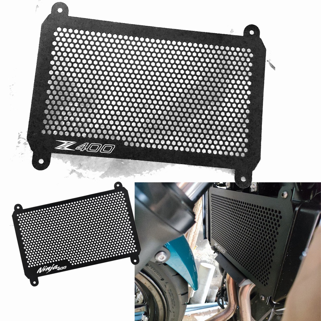 REALZIONMOTOR For Ninja 400 Z400 Radiator Cover Guards Covers Accessories Plug Play 1Pcs