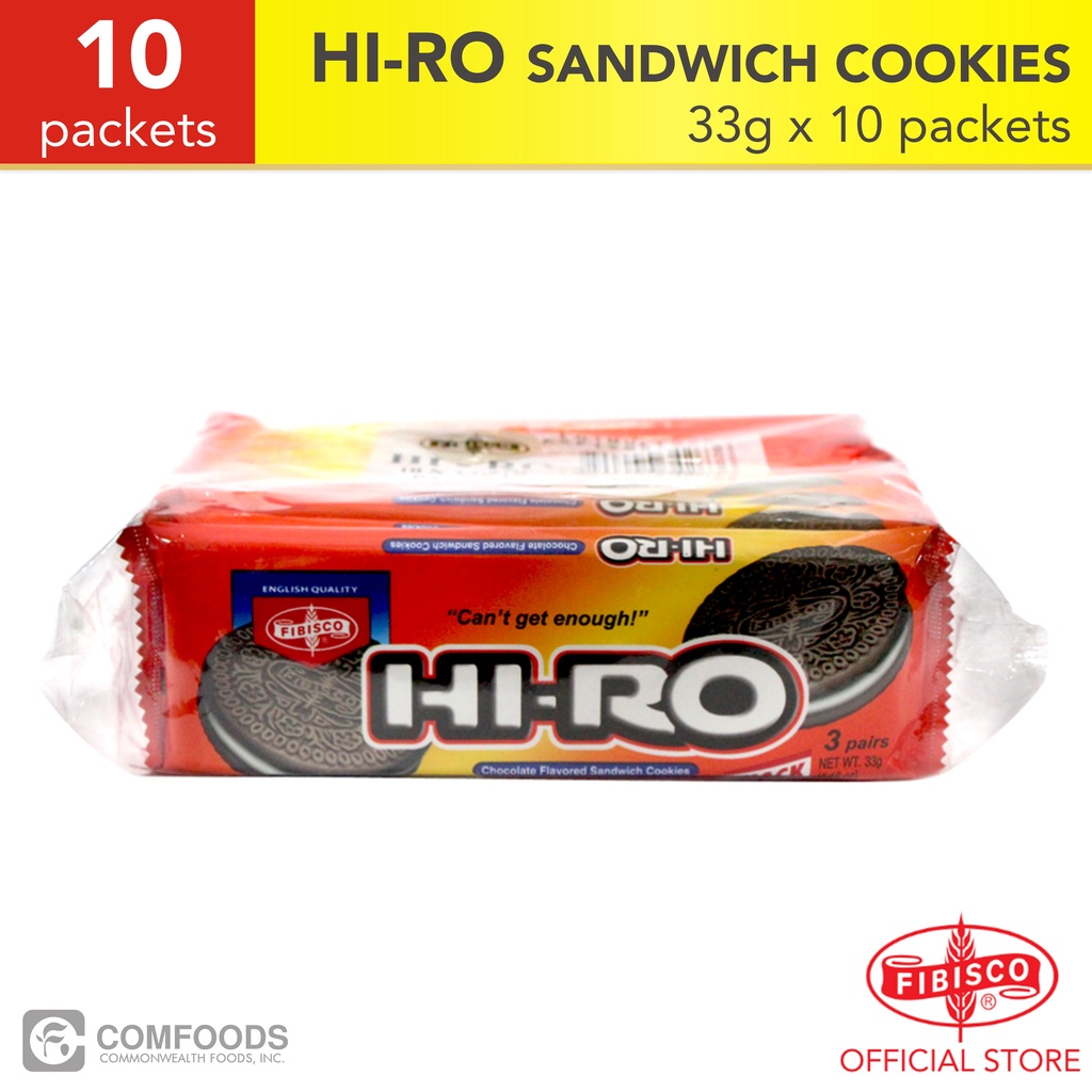 FIBISCO HIRO Sandwich Cookies - 33g x 10 Packets | Shopee Philippines