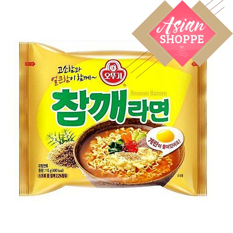 Korean Ottogi Sesame Ramen Instant Ramyun 115g | Shopee Philippines