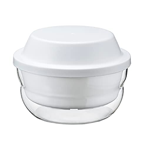 HARIO XMK120W Glass Microwave Steamer Full Water Capacity 1200ml White Easy Cooking in Home