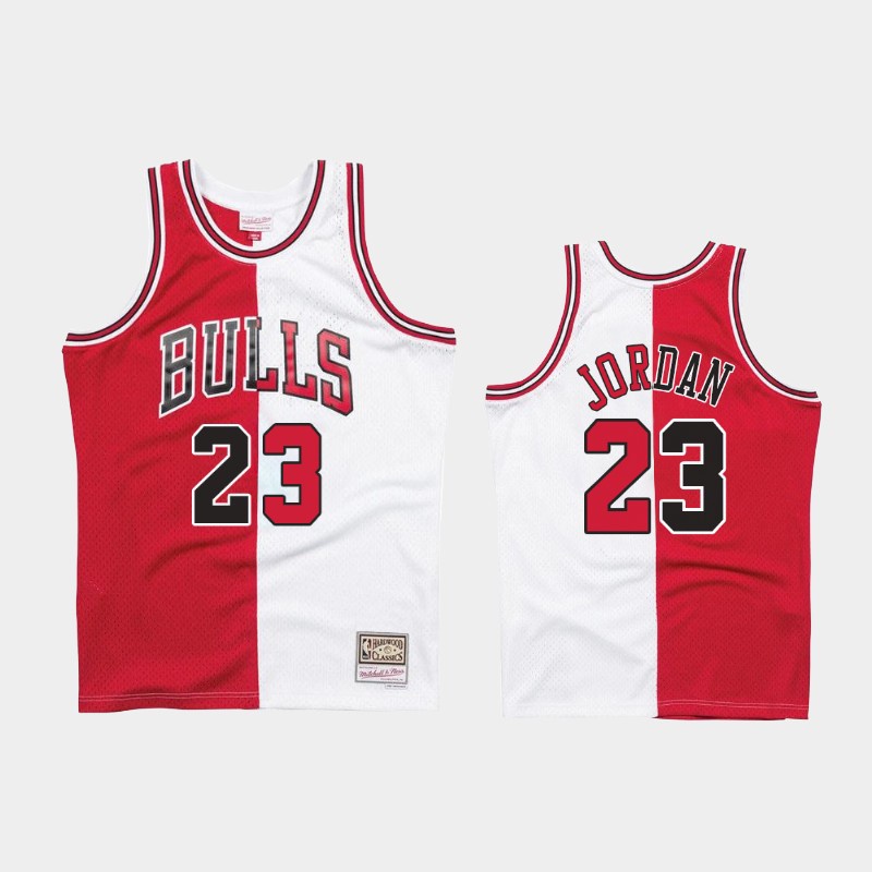 #23 Men's Mitchell & Ness Michael Jordan Red Chicago Bulls 1984-85 ...