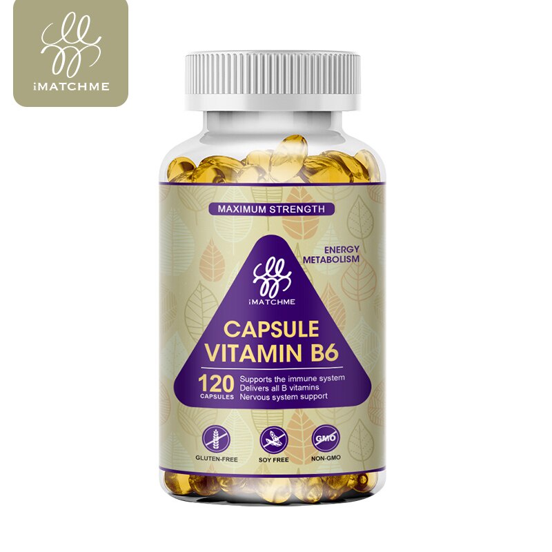 iMATCHME Vitamin B6 Capsules Supports Energy Metabolism and Nervous