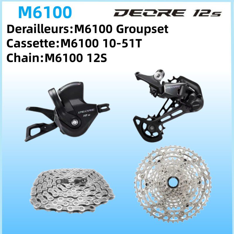 DEORE M6100 12v Groupset Shifter Rear Derailleur RD-M6100 with M6100 ...