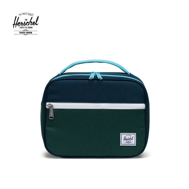Herschel Pop Quiz Lunch Box Hunter Green/Reflecting Pond/Sea Jet Us 5L