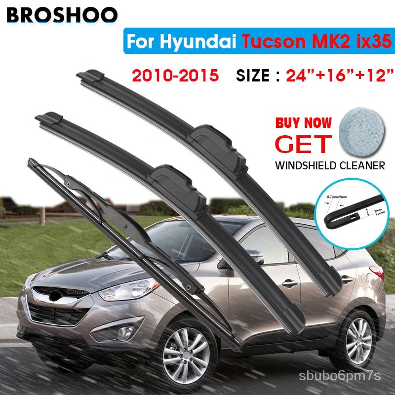 Car Wiper Front Rear Blades Set For Hyundai Tucson MK2 ix35 2010 2011
