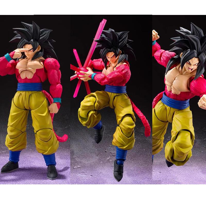 Shfiguarts Son Goku Dragon Ball Z Super Saiyan 4 Son Goku Anime Figure Action Shf Gokou Model 7586