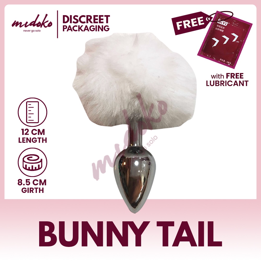 ↂmidoko Bunny Tail Cutie Patootie Circular Butt Plug Sex Toys For Boys Sex Toys For Girls White 1378