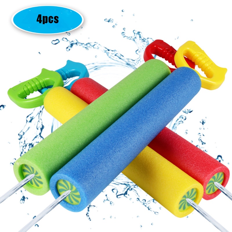 4pcs Water Blaster Foam Squirt Guns for Kids 30 ft Range Pool Water ...