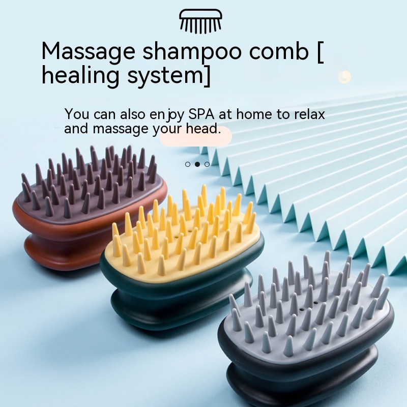 Massage Shampoo Brush Silicone Adult Cleaning Bath Shampoo Comb Brush
