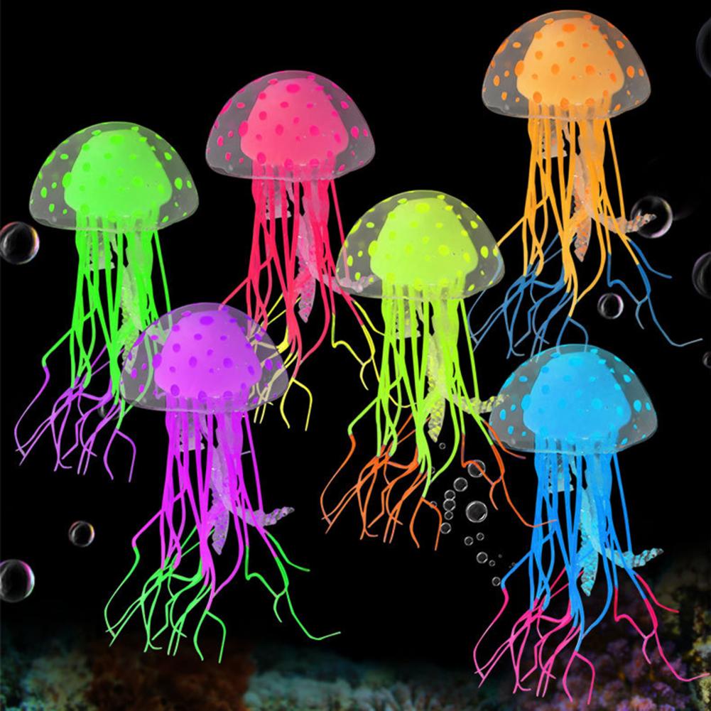 Artificial Jellyfish Sucker Safety Realistic Shape Luminous Decorative ...