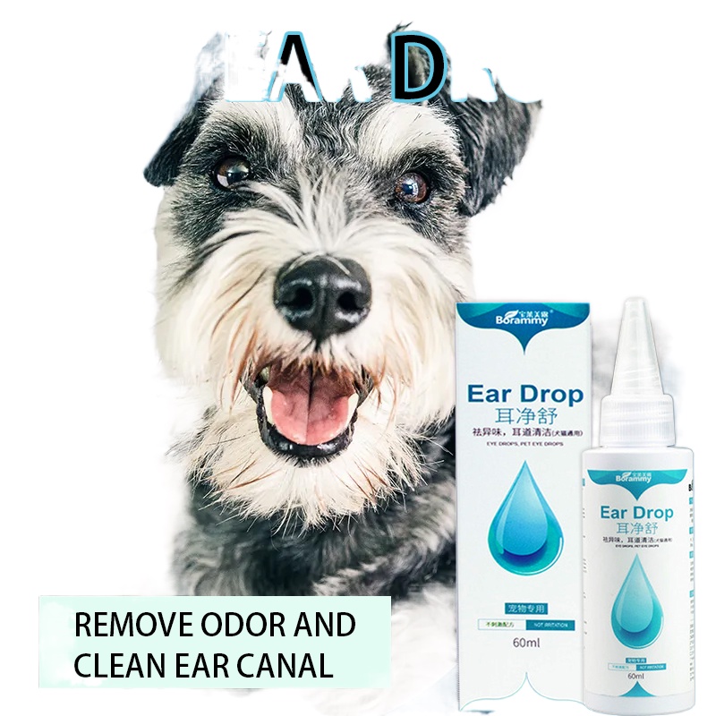 In Stock [doctor Recommended] 60ml Pet Ear Cleaner Drops Mites Odor Removal Dog Cat Ear Drops 