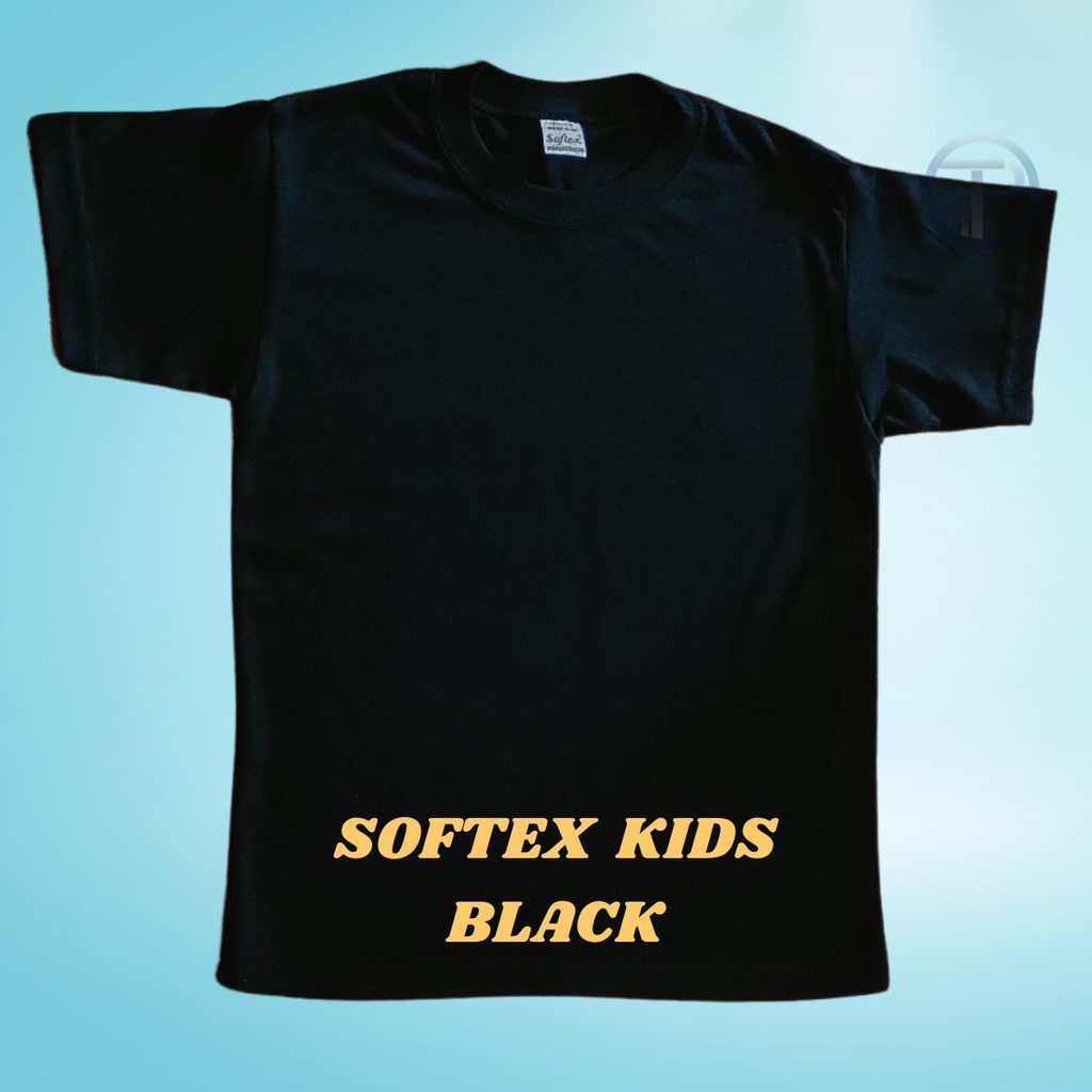 SOFTEX KIDS Plain T-shirt White Shirt Black Shirt Red Shirt Round Neck ...