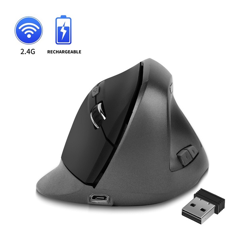 ☂♀☢Xiaomi Rechargeable Mouse Wireless Vertical Mouse 2.4G Ergonomic for ...