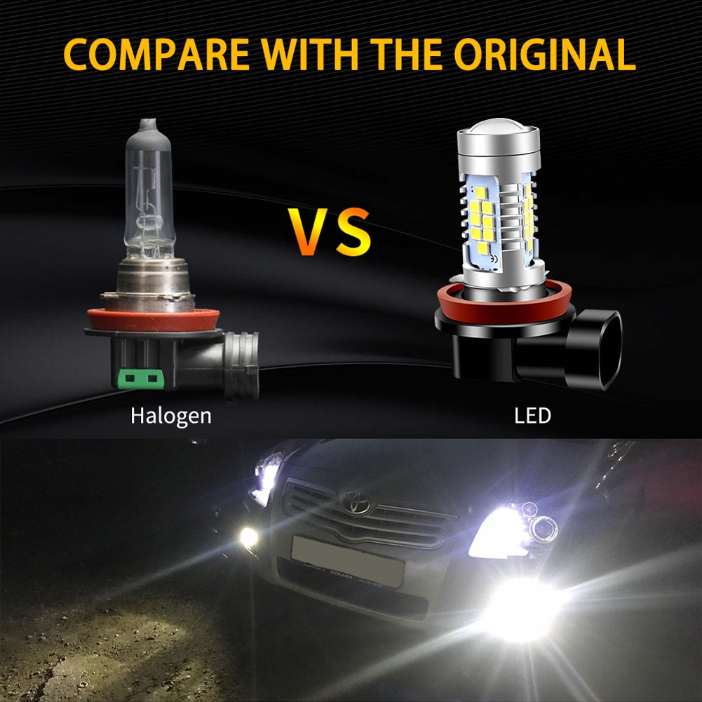 2x H8 Canbus Error Free LED Fog Light Lamp For Skoda Fabia Kamiq Karoq ...