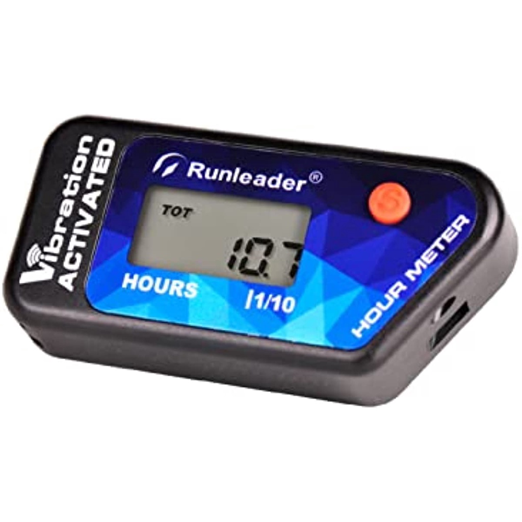 Digital Cordless Hour Meter Vibration Operation Adjustable Sensitivity ...