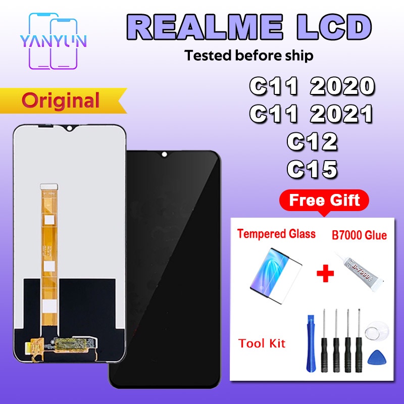 ♝realme Lcd For Realme C11 2020 C15 C12 Realme C11 2021 Lcd Original Screen Assembly Replacement 8715