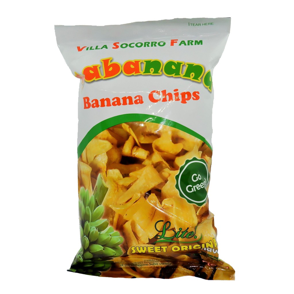 ﹉♦villa Socorro Farm Sabanana Banana Chips Simply Lite 100 Grams 