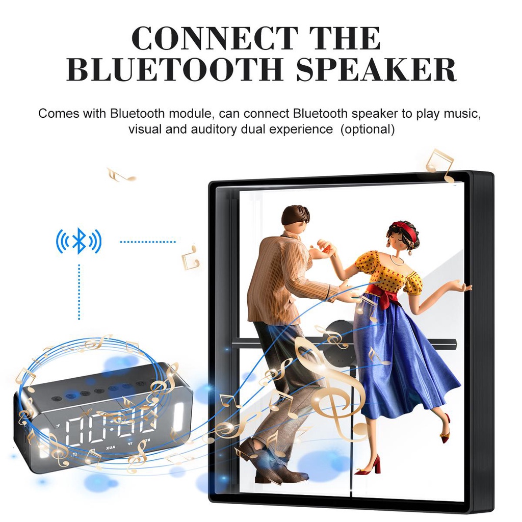 3d Holographic Fan LED Neon Rotating Projection HD Aerial Stereo ...