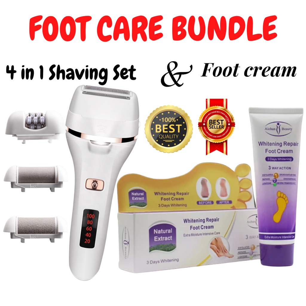 (4 in 1 Shaving set + Foot Cream) Callus Removal For foot Callus