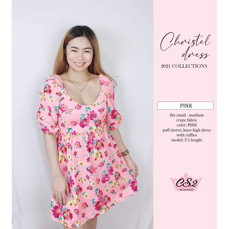 CS2 CHRISTEL DRESS FLoral | Shopee Philippines