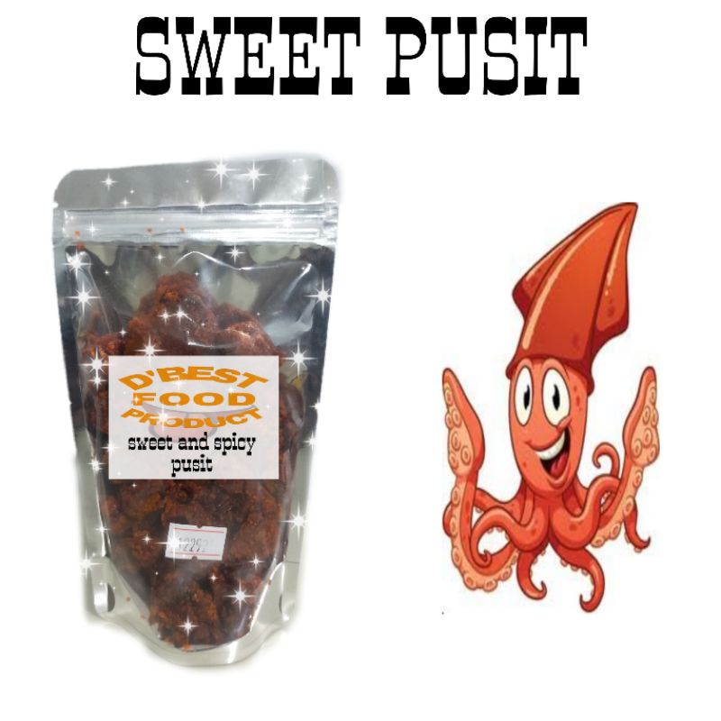 ۞ pusit sweet and spicy 100 grqms ( dried squid ) for sale. pinaka mura