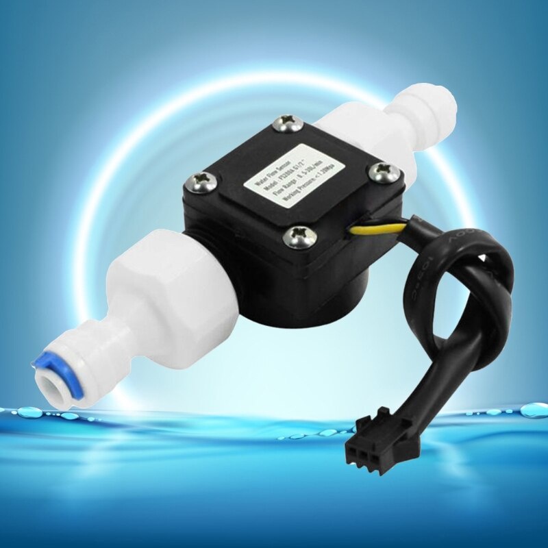 thumbnail image 2 of G1/2 Water Flow Sensor Fluid Flowmeter Switch Counter, 1-30L/min, New 2 of 6