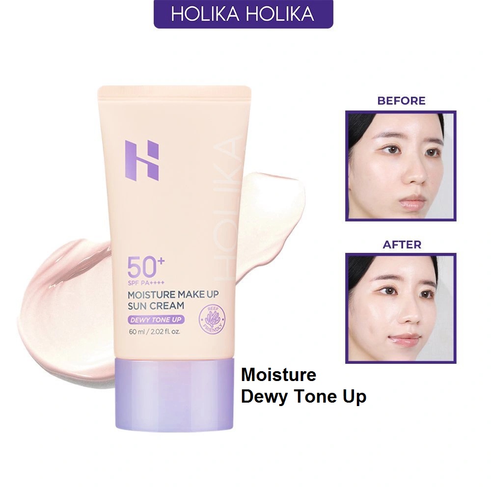 HOLIKA HOLIKA Moisture Make Up Sun Cream SPF50+ PA+++ (Dewy Tone Up ...