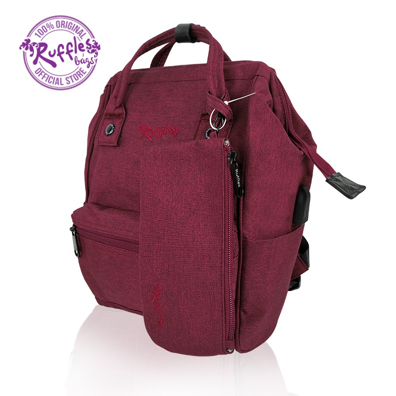 dense mottled polyester hinged clasp mini backpack Dagne Dover Small Dakota 6 L Made in Los Angeles All In Motion Neoprene Mini