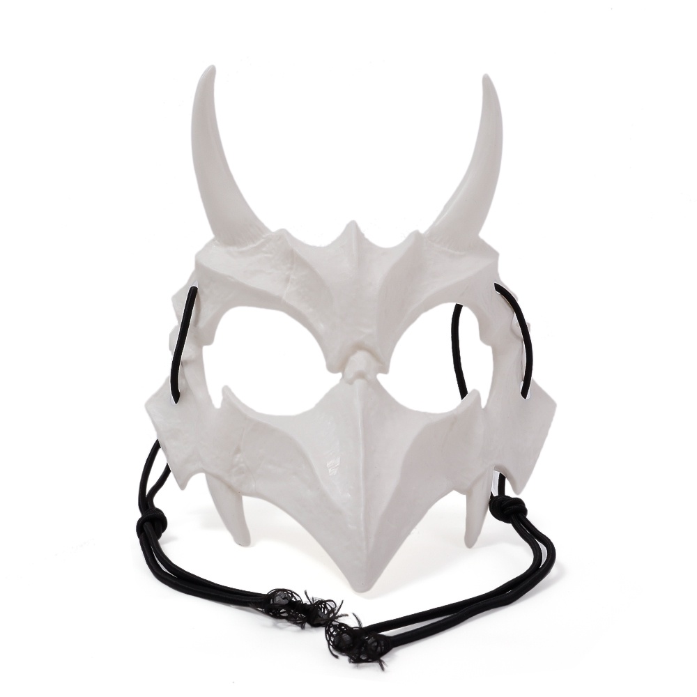 Creative White Cat Half-face Mask/ Dragon Tiger Man Wolf Mask/ Cosplay ...