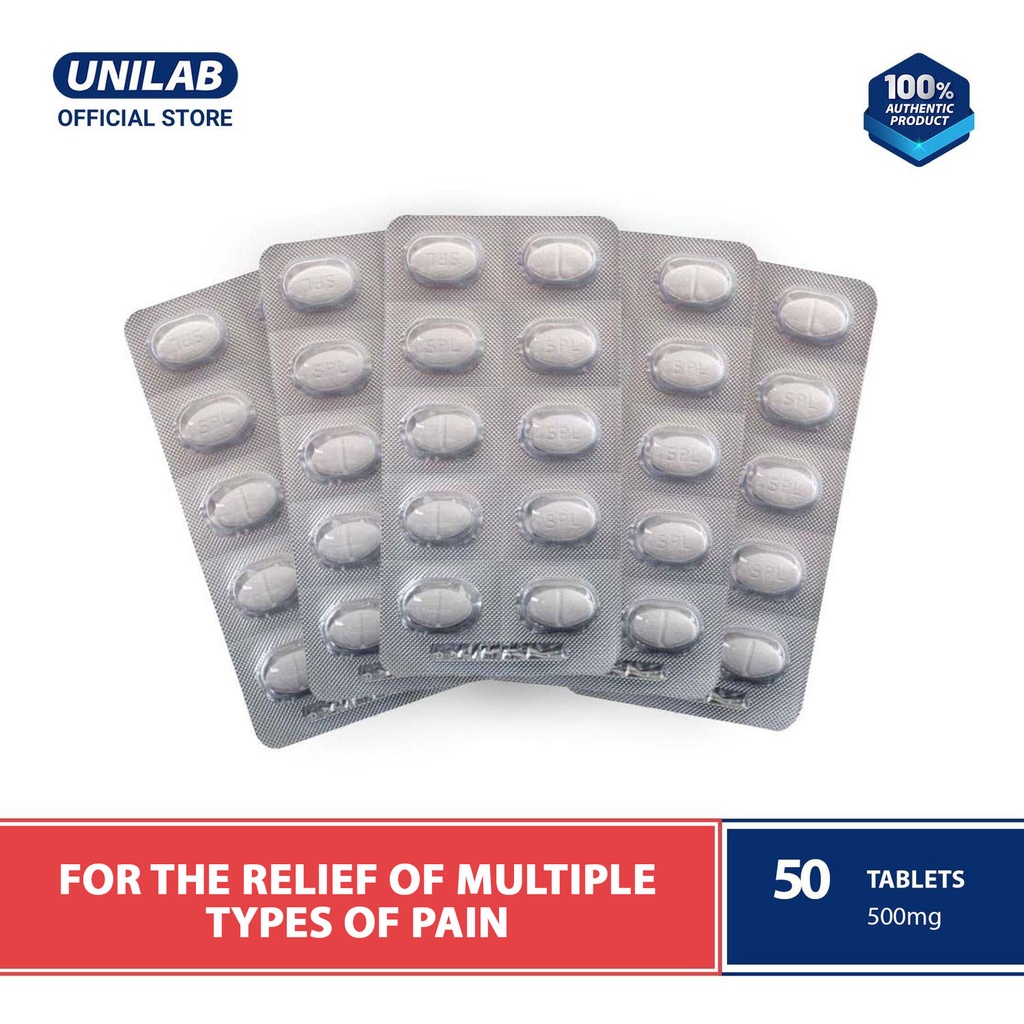 Rexidol Unilab Forte 50 Tablets Paracetamol + Caffeine Shopee Philippines
